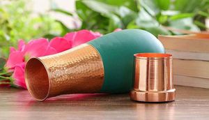 High Quality Pure Copper Bedroom Bottle with Inbuilt Glass Copper Vess with Premium Packaging Made in India - Product Image 2