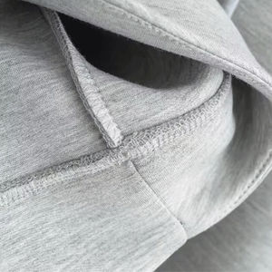 High Street Fashion Otoño Invierno abrigo sólido suelto Sudadera con capucha con bordado de manga larga Casual cremallera prendas de vestir sudadera - Product Image 4