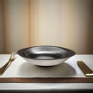 Nueva bandeja de servicio de aluminio con diseño martillado hecho a mano con acabado de níquel para bodas Ramadán Hotel interior y servicio doméstico - Product Image 3