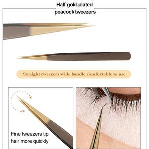 Nouveau modèle de pince à épiler personnalisée colorée pince à cils à 90 degrés LO420 volume extensions de cils pince à épiler par Lohar orthopédique - Product Image 4
