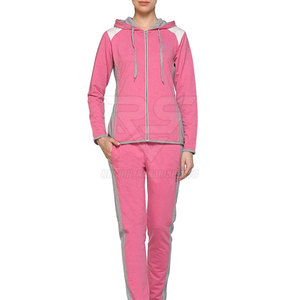 Ropa Deportiva de Punto de Algodón 100% de Alta Calidad para Mujer, con Capucha, Diseño Sólido, Chándal Informal, Ropa Deportiva de Invierno - Product Image 1
