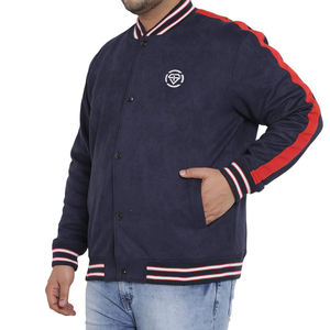 Chaqueta universitaria de gran calidad para hombre, cuello redondo de lona, estilo cuello levantado, ropa universitaria de moda, fabricada por OEM para el invierno - Product Image 3