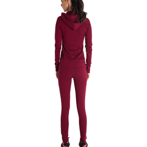 2023 mayorista superior personalizado poliéster/mezcla de algodón Premium invierno Jogger conjuntos de traje mujeres secado rápido último diseño con capucha - Product Image 2