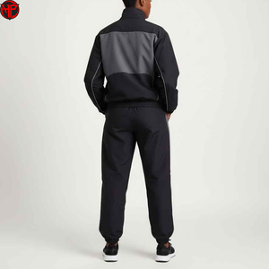 Conjunto de chándal cortavientos con capucha estampado para hombre, corte holgado, cremallera completa, ropa deportiva, pantalones jogger, otoño, venta al por mayor, nailon y algodón - Product Image 3