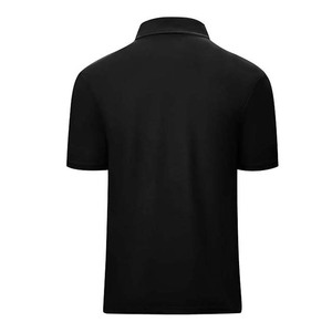 เสื้อโปโลสำหรับผู้ชายเสื้อโปโลแบบรูดซิป1/4เสื้อโปโลสีดำล้วนปรับแต่งโลโก้ได้ตามต้องการ - Product Image 2