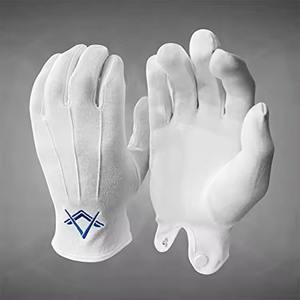 Gants maçonniques pour l'église gants maçonniques gants maçonniques 100% coton matériaux doux et beaux matériaux durables - Product Image 5