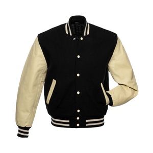 เสื้อเบสบอลวิทยาลัย/โรงเรียนมัธยมสไตล์วินเทจคุณภาพสูงแบบกำหนดเองสำหรับผู้ชาย ผ้าโพลีเอสเตอร์/คอตตอนหนา ปักลายด้านหน้า - Product Image 2