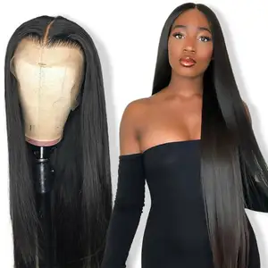 Grosir Wig penuh renda rambut manusia gelombang tubuh 360 Wig renda rambut manusia renda depan untuk WANITA HITAM