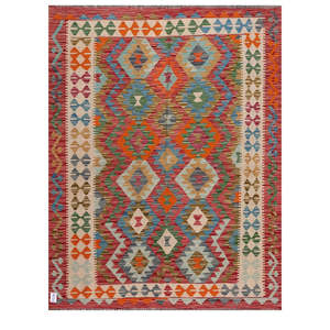 พรมกิลิม ไมมาณา อัฟกานิสถาน ขนาด 194 x 153 ซม. สำหรับตกแต่งบ้าน - Product Image 1