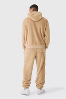 Ensemble de survêtement OEM ultra-doux pour hommes, vêtements de détente en peluche chauds, décontractés, style Streetwear, tailles et couleurs personnalisables