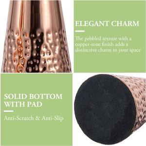 Jarrón Simple negro con detalles dorados, perfecto para dormitorio, escritorio de estudio, sala de estar, salón y regalo creativo o uso decorativo - Product Image 4