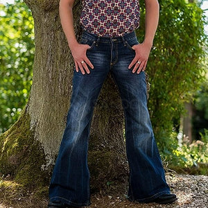 Pantalones de Hombre Estilo Único, Personalizables, Lavado Oscuro, Corte Recto, Ligeros, 100% Algodón - Product Image 3