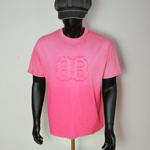 เสื้อยืดโออีเอ็ม ซัมเมอร์ โอเวอร์ไซส์ น้ำหนัก 280-320 กรัม แขนสั้น ปรับแต่งได้ ลายปัก 3 มิติ สไตล์วินเทจ โลโก้แบบกำหนดเอง ผ้าคอตตอนหนา - Product Image 1