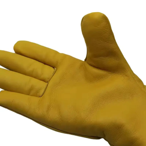 Guantes de soldadura de cuero de vaca al por mayor guante de soldadura reforzado con Palma, guante de trabajo de cuero resistente al corte y al calor proveedor - Product Image 6