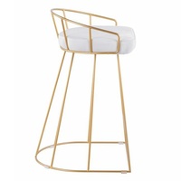 Tabouret de Bar en velours avec comptoir en métal doré de luxe moderne, chaise de Bar en fil métallique pour Table basse, fabrication artisanale d'excellente taille