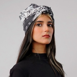 High Quality Polyester Square Scarf for <b>Women</b> New Arrival Cotton <b>Bandana</b> with Hand Drawn Printing Methods - Product Image 1
