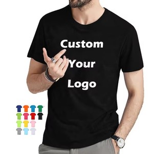 Venta al por mayor 100% algodón hombres Camiseta de manga corta patrón sólido ropa de talla grande con servicio personalizado - Product Image 2
