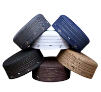 Chapeau Kufi Wajdaan léger pour homme - Fait main, sur mesure, Kufi islamique en polyester/coton respirant, motif géométrique, toutes saisons