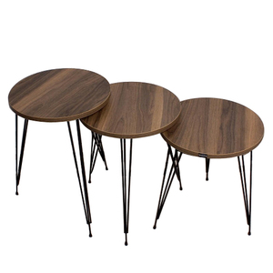 Muebles de restaurante y cafetería, mesa decorativa, mesa de centro ecológica, mesa de esquina con acabado negro - Product Image 3