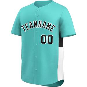 Jeu Baseball Jersey Personnalisé Bouton complet Lettres cousues Broderie d'équipe Quick Dry Mesh Softball Uniform Shirt USA Style - Product Image 5