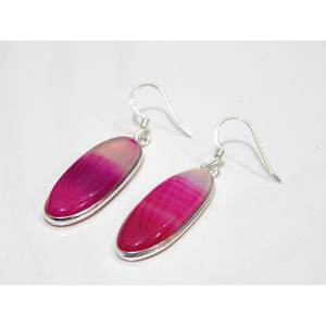 925 Sterling Silver Bio Color Onyx Boucle D'oreille À La Main Rose Bijoux Lunette À La Mode Naturel Rose Bio Couleur Onyx Lunette Boucle D'oreille - Product Image 2