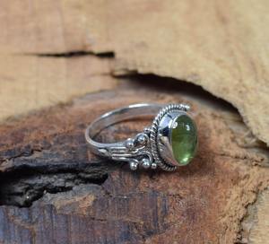 Regalo de joyería hecho a mano para regalo de boda de Navidad para mujer turmalina 925 anillo de piedras preciosas de plata esterlina piedra natal de enero - Product Image 4