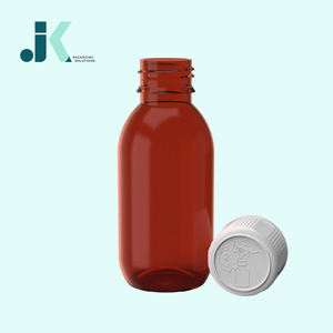 Meilleur prix du fabricant vietnamien OEM/ODM 120ml bouteilles de sirop en plastique ambré rond en PET avec couvercle CR M0765 - Product Image 2
