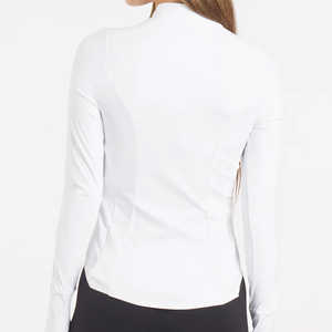เสื้อแขนยาวสำหรับผู้หญิงเสื้อกีฬาแขนยาวมีซิปแห้งเร็วสำหรับผู้หญิง - Product Image 3