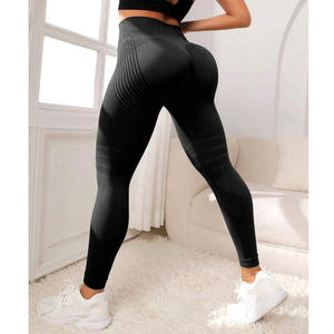 Leggings de yoga taille haute pour femmes avec tissu de taille élastique respirant à séchage rapide contrôle du ventre sans couture pour les femmes - Product Image 2