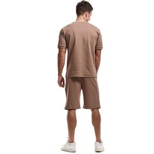 2025 été haute rue Style décontracté 2 pièces ensembles Jogging Shorts à manches courtes solide thermique T-shirt écologique respirant - Product Image 2