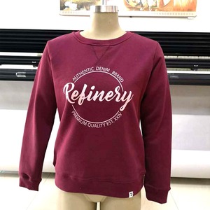 Sweatshirts pulls unisexes 350 g/m² de haute qualité 100% coton avec logo personnalisé brodé en polaire française col rond uni Logo personnalisé - Product Image 5