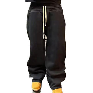 กางเกงขาบานสำหรับผู้ชายกางเกงขาบานขายาวผ้าคอตตอน GSM ขนแกะ500สไตล์ที่เป็นเอกลักษณ์ออกแบบได้ตามต้องการ - Product Image 3