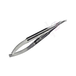 Pinza de Acero Inoxidable Manual de 10 cm para Agarre de Agujas Barraquer, Pinza Quirúrgica Oftálmica con Bloqueo, Curva de Precisión, Certificación CE, Alta Calidad - Product Image 4