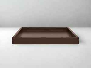 Vaisselle décorative rectangulaire en bois massif véritable naturel, plateau de service à fruits, plateau de service à café, plateau de service à café - Product Image 5