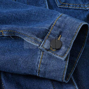 แจ็กเก็ตยีนส์ของผู้หญิงผ้าฝ้าย100% ดีไซน์ตามสั่งน้ำหนักเบาลวดลายสีพื้นถักสำหรับฤดูหนาว - Product Image 5