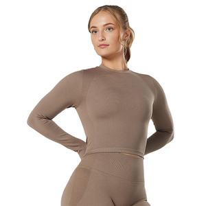 Camiseta Deportiva de Manga Larga para Mujer, Diseño Ajustado y Elástico, Color Personalizado, Venta Caliente - Product Image 6