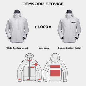 Veste de sport zippée personnalisée pour hommes, manteau extérieur imperméable coupe-vent à capuche avec logo avant et fermeture grande taille pour l'hiver - Product Image 6