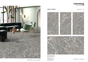 Jaspero Gris Sculpté Texture Glacée Carreaux Grain de Bois 600x1200 Salon Salle À Manger Balcon Sol Mat Carreaux De Porcelaine - Product Image 5