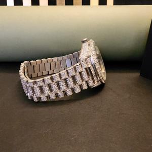 Luxury <b>Diamond</b> <b>Watches</b> Quality Full ICED Moissanite for Swiss ETA Movement Square Case Glass Dial Fashion - Product Image 4