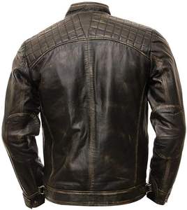 Chaqueta de cuero para hombre de alta calidad personalizada con mangas largas de lana y material de tela a un precio razonable para su armario - Product Image 3