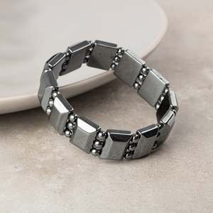 Bracciale in Ematite Naturale a Taglio Largo Design Personalizzato - Product Image 2