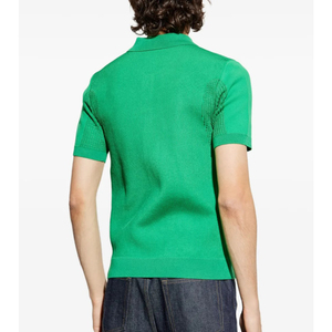 Polo ajustado de alta calidad para hombre para el verano, nuevas camisas de solapa de punto acanalado con cierre de botones y técnicas bordadas - Product Image 3
