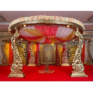 Indoor Wedding Paisley Design Mandap Set Decoration FRP Paisley Mandap for Hindu Wedding Maharani Wedding Paisley Mandap - Product Image 1