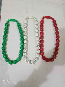 Collar de resina acrílica colorido Vintage étnico de alta calidad para mujer imitación de cuerno grueso para bodas inspirado en la moda India - Product Image 4