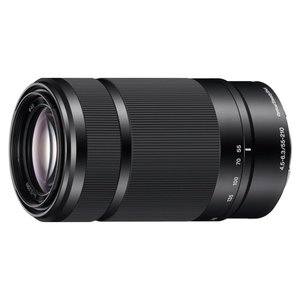 Lente Teleobjetivo SEL55210B AE de 210 mm F4.5 6.3 OSS Negro, Material de Vidrio de Calibre 77 mm para Cámara - Product Image 1