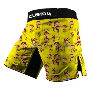 Pantalones cortos de entrenamiento físico de compresión de último diseño superior, ropa de gimnasio con estampado de Color sólido, pantalones cortos de boxeo al por mayor, ropa de artes marciales - Product Image 4