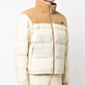 Chaqueta de invierno acolchada transpirable ligera para hombre con cuello levantado y logotipo frontal Moda informal para una calidez moderna - Product Image 3