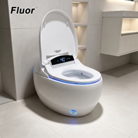 WC intelligent électrique moderne avec bidet intégré, style japonais, en forme d'œuf, noir et or, fabriqué en Chine