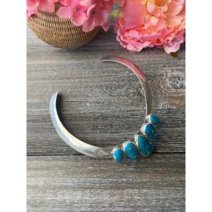 Collier ras du cou en turquoise et argent sterling Larry Kaye Kingman - Product Image 4