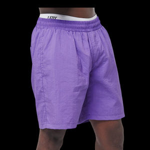 Pantalones de Surf de Spandex para hombre, pantalones cortos de playa de Color sólido con cordón, diseño de moda simple, pantalones cortos de una sola pieza para hombre - Product Image 5